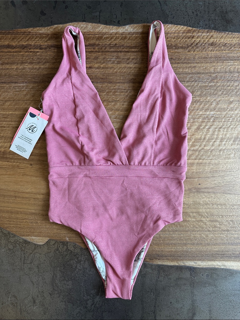 Maaji Deep Plunge Reversible One Piece Bathing Suit